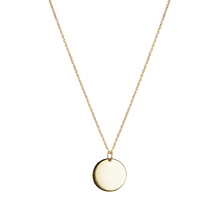 Load image into Gallery viewer, MONOGRAM ROUND PENDANT NECKLACE GOLD
