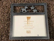 Silver Pewter Rocking Horse Stars Baby Nursery Picture Frame 5x3.5