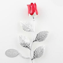 Load image into Gallery viewer, Silver Plated Red Rose engravable
