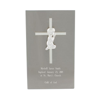 Stainless Steel Cross Plaque for Boys | Engraver in Canada | Gift Shop in Calgary | Religious Gift Collection | Personalized Cross Design | Custom Engraving | Meaningful Religious Keepsake | Stainless Steel Religious Plaque | Boy's Baptism Gift | Communion Memento | Christian Symbol | Religious Decor | Calgary Engraved Gifts | Canadian Engraving Services | Stainless Steel Religious Art | Unique Cross Design | Quality Craftsmanship