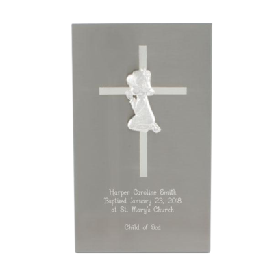 Stainless Steel Cross Plaque for Girls | Engraver in Canada | Gift Shop in Calgary | Religious Gift for Her | Custom Engraved Cross | Personalized Religious Plaque | Stainless Steel Christian Keepsake | Unique Religious Gift | Commemorative Cross for Girls | Engraved Cross Wall Decor | Christian Symbol Plaque | Religious Décor for Girls | Customizable Cross Gift | Meaningful Religious Present | Stainless Steel Religious Plaque