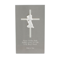 Stainless Steel Cross Plaque for Girls | Engraver in Canada | Gift Shop in Calgary | Religious Gift for Her | Custom Engraved Cross | Personalized Religious Plaque | Stainless Steel Christian Keepsake | Unique Religious Gift | Commemorative Cross for Girls | Engraved Cross Wall Decor | Christian Symbol Plaque | Religious Décor for Girls | Customizable Cross Gift | Meaningful Religious Present | Stainless Steel Religious Plaque