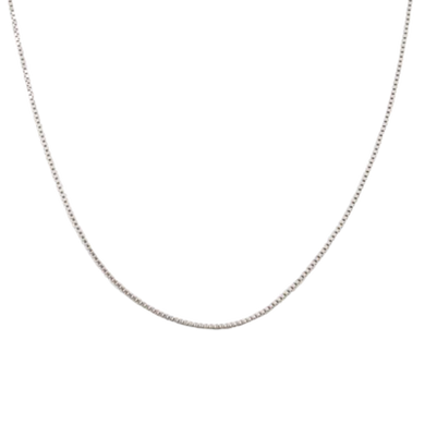 Sterling Silver Box Chain Necklace 18