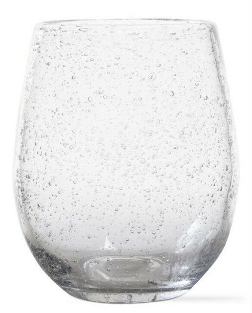 Tag Artisan Clear Bubble Stemless Wine Glass