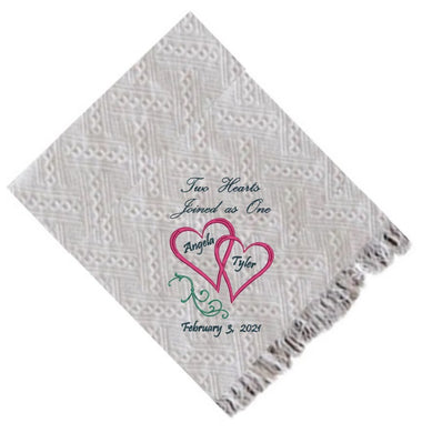 Wedding Blanket- Two Hearts | Wedding blankets online | Wedding blankets in Canada | Wedding blankets in Calgary | Online gift shop in Calgary