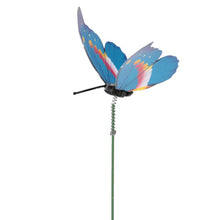 Load image into Gallery viewer, garden butter fly stake blue
