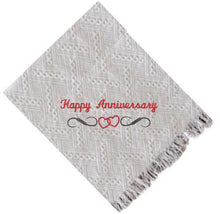 Load image into Gallery viewer, Happy Anniversary Blanket - Custom Double Heart
