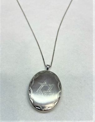 Silver star David locket