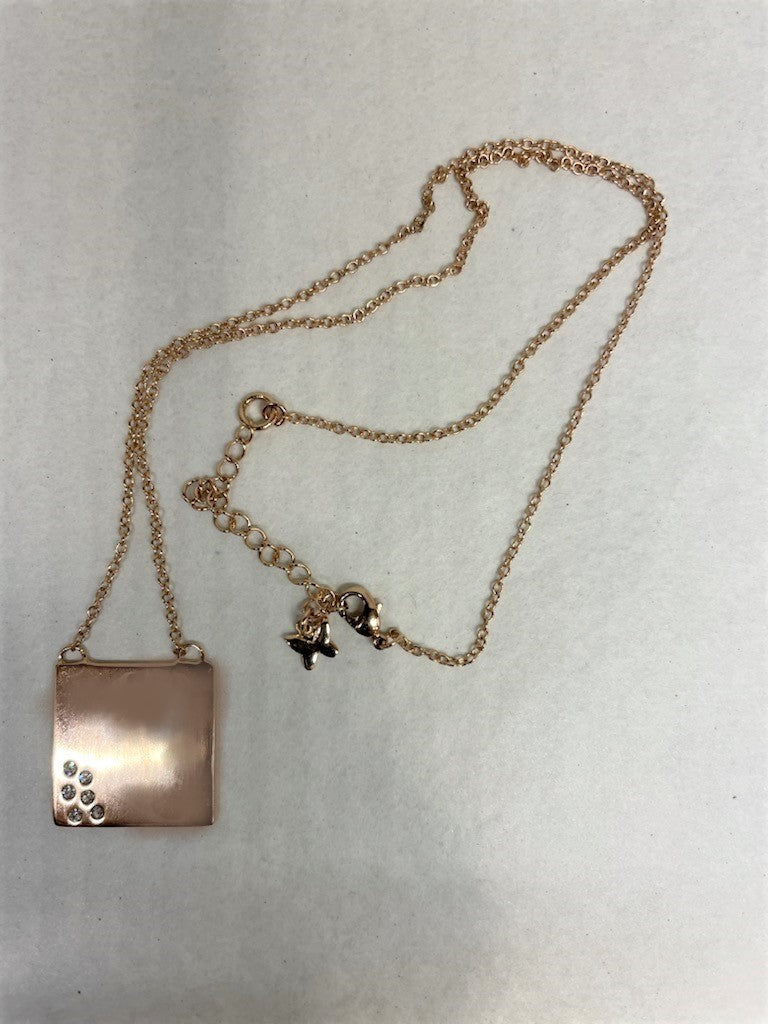 Rose gold squares necklace