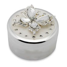 Load image into Gallery viewer, Round Butterfly Trinket Box engravable
