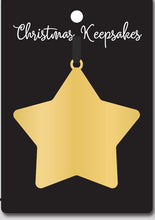 Load image into Gallery viewer, Metal Star Ornament- Gold - All is calm and Bright
