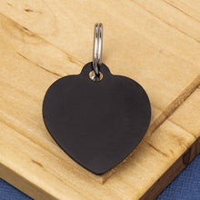 Load image into Gallery viewer, Black Heart Pet Tag
