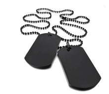 Load image into Gallery viewer, Black Military Style Dog Tags
