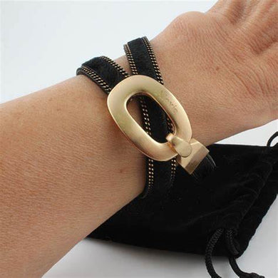 black wrap gold buckle bracelet 
