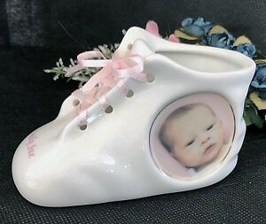 Porcelain Bright White Baby Shoe Bootie Keepsake