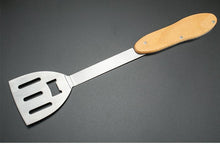 Load image into Gallery viewer, Custom BBQ tools Canada – engraved handle detail of stainless steel tools
