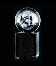 Load image into Gallery viewer, engraved crystal globe award employee recognition Canada
