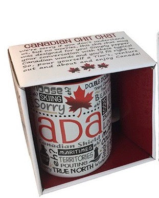 Canada chit chat coffee mug ceramic for tourist gifts in Canada