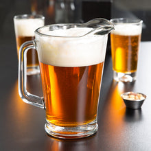 Load image into Gallery viewer, Glass pitcher for beer or beverages
