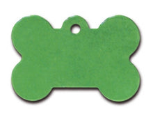 Load image into Gallery viewer, Green bone shaped pet id tag
