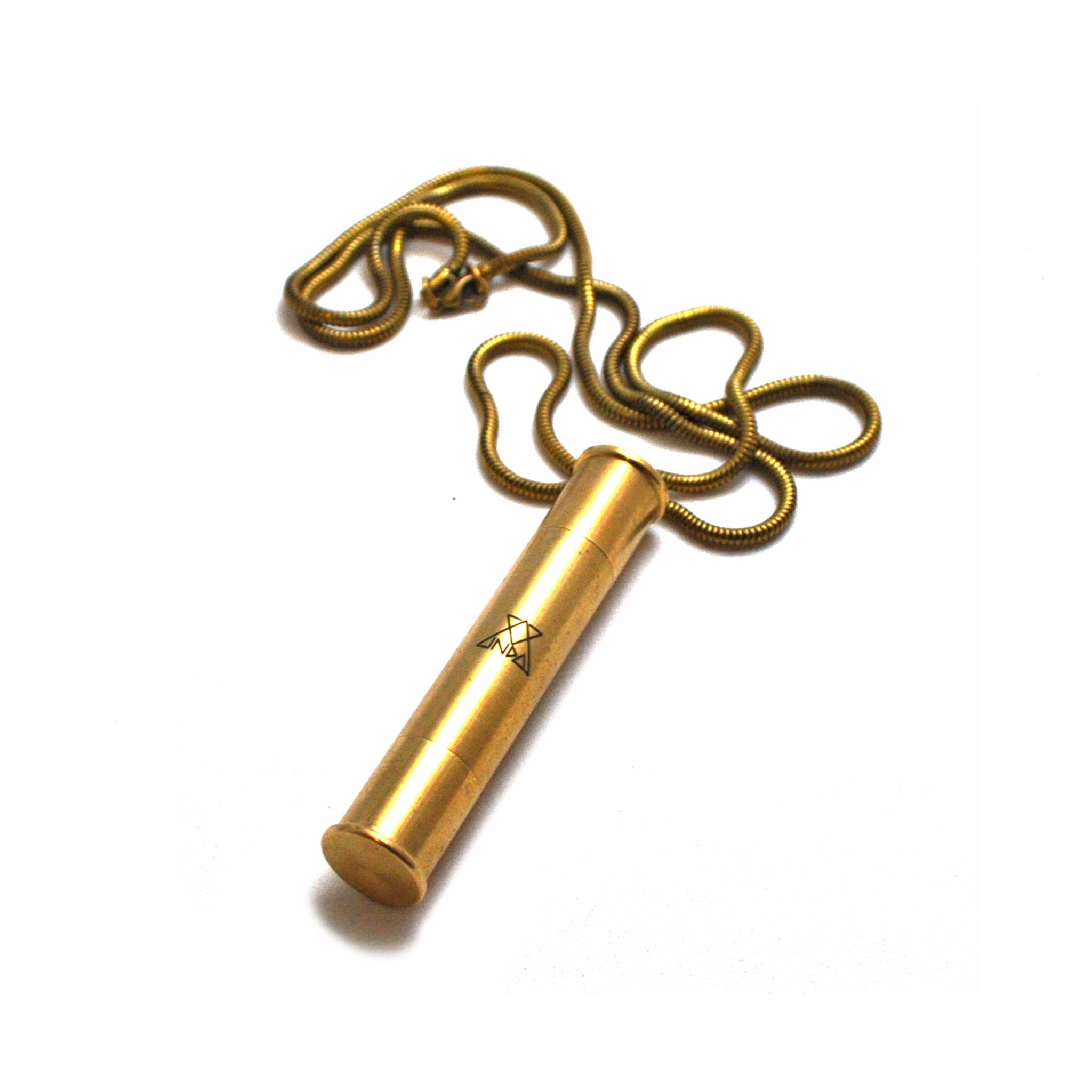 INDA Brass Pipe necklace – Engraving Reimagined