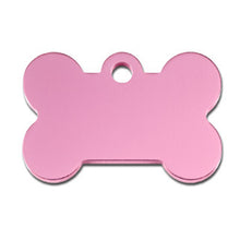 Load image into Gallery viewer, Light pink bone shaped pet id tag engravable
