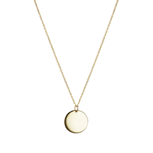 Load image into Gallery viewer, Monogram round pendant necklace in gold – elegant personalized engraved jewelry gift for her in Canada
