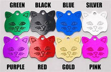 Load image into Gallery viewer, Multi Color Cat Head - Pet Tag
