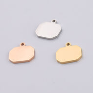 Stainless Steel Octagon Metal Tag Mirror Polished