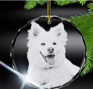 3 D Crystal on Ribbon | Xmas gifts online Canada | Xmas gifts online Calgary |  Customized gifts online Canada | Engraver in Calgary | Engraver in Canada | Customized gifts in Canada | Customized gifts in Calgary | Gift shop in Canada | Gift shop in Calgary | Engraving items in Canada