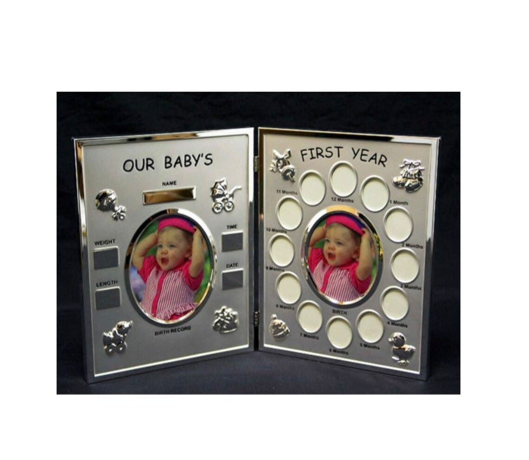 our baby' first year hinged frame- baby gifts in Canada
