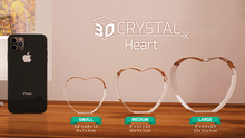 Load image into Gallery viewer, 3D crystal photo with engraving – anniversary gift made in Calgary
