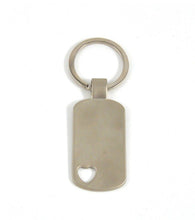 Load image into Gallery viewer, Personalized Dog Tag Heart Cutout Keychain – Custom Engraved Gift in Canada
