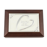 Personalized memory keepsake box with heart cover – perfect for storing cherished mementos, gifts, and special memories. Custom engraving available.