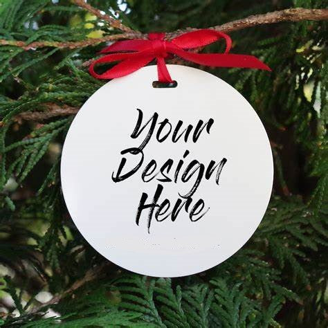 Customized Photo Personalization Christmas Ornament- Circle