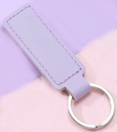 Doublesided PU Leather Keychain - Lilac