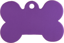 Load image into Gallery viewer, purple shaped bone shaped pet tag

