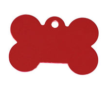 Load image into Gallery viewer, red bone shaped pet id tag
