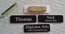 Load image into Gallery viewer, Light black plastic name tag
