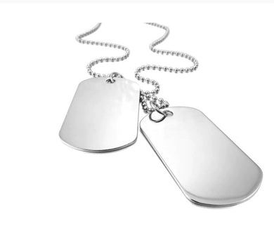 Dog necklace - Military Dog necklace - White Dog necklaces - But Dog necklaces online from Engraving Reimagined in Canada and USA