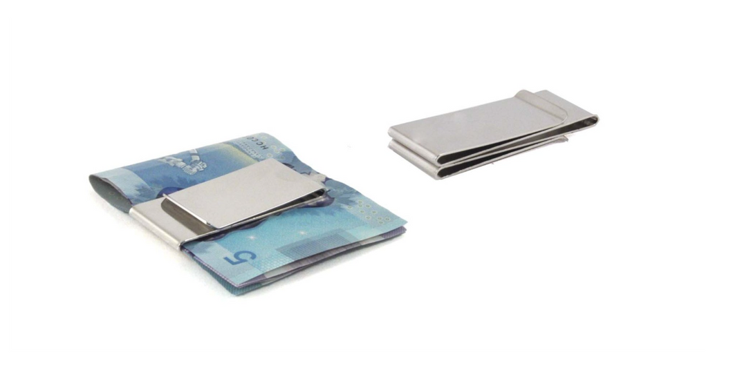 Shiny Silver Chrome Money Clip Buy Online from Engraving Reimagined in Canada and USA