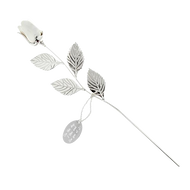 Silver plated white rose keepsake – elegant engraved floral gift for her, ideal for special moments in Canada