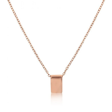 rose gold rectangle necklace pendant