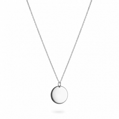 silver monogram pendant necklace