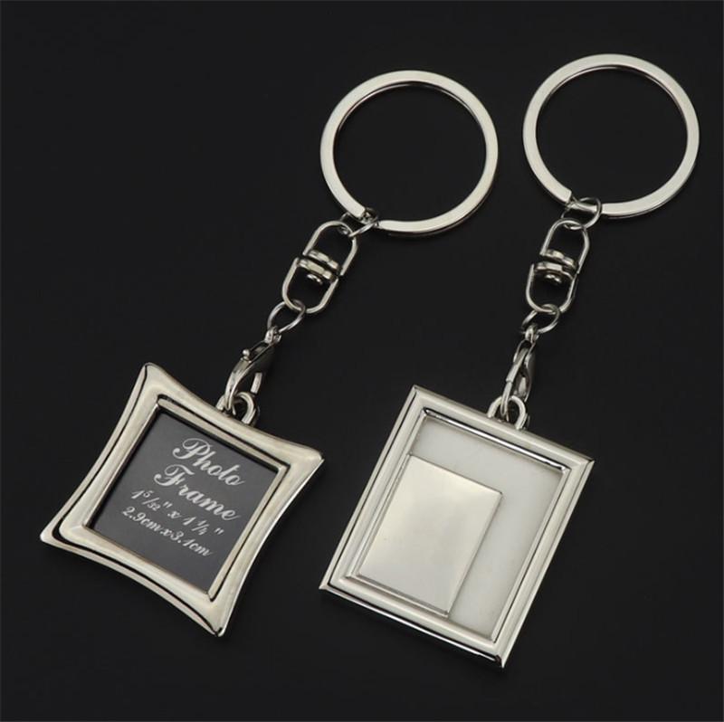 Silver Photo Key Chain-small Square