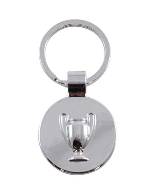 Silver Round Trophy Keychain
