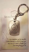 Load image into Gallery viewer, Teacher&#39;s make a difference key chain
