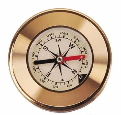 Brass compass with intricate engraving | Perfect gift from Engraving Reimagined, Canada's top engraver | Available at Calgary's premier gift shop