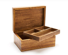 Load image into Gallery viewer, Exquisite Mango Wood World Map Jewelry Box | Handcrafted by Engraver in Canada | Available at Gift Shop in Calgary | Perfect blend of craftsmanship and elegance | Ideal for storing precious jewelry and trinkets | Unique world map design adds charm to any decor | Thoughtful gift for travelers and adventurers | Durable and stylish storage solution | Enhance your space with this artisanal masterpiece
